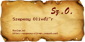 Szepesy Olivér névjegykártya